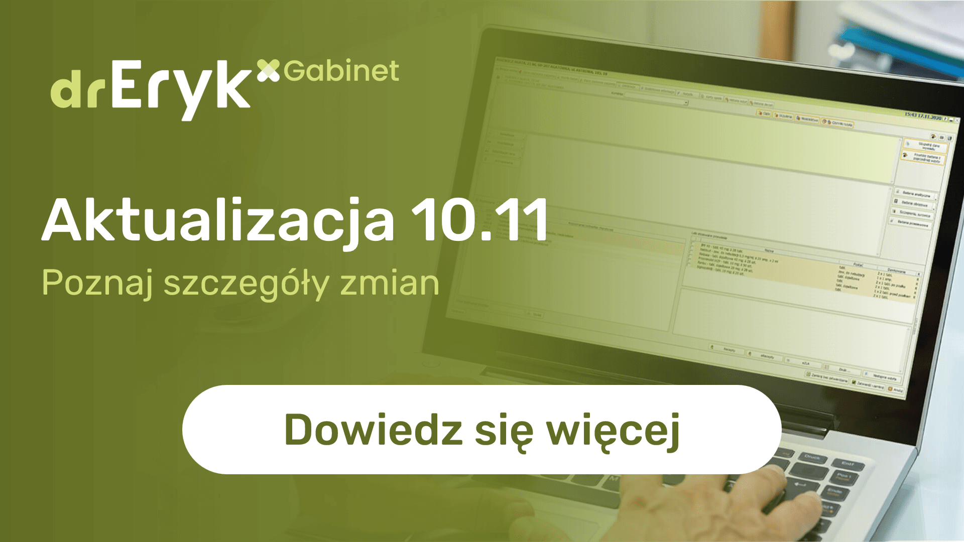 Aktualizacja 10.11 drEryk Gabinet dostępna